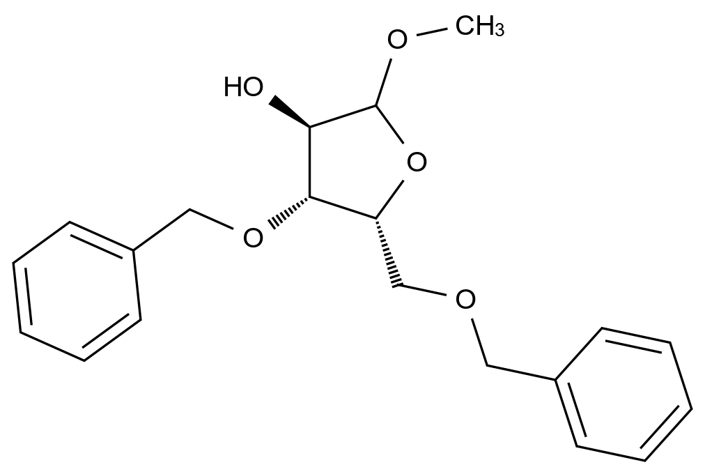 CAS:102339-30-0_(3R,4R,5R)-4-(benzyloxy)-5-(benzyloxymethyl)-2-methoxytetrahydrofuran-3-ol