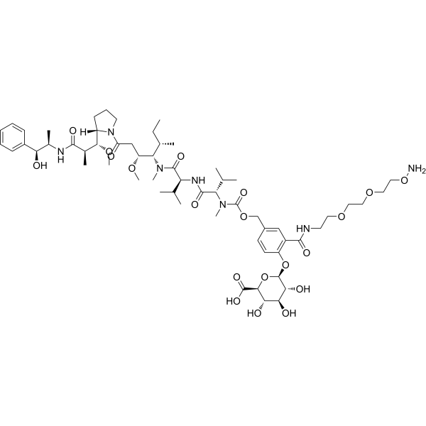 MMAE-PAB(p-glucuronide)-PEG3-aminooxy