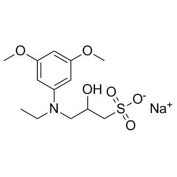 |N|-乙基-|N|-(2-羟基-3-磺丙基)-3'5-二甲氧基苯胺钠盐(图1)