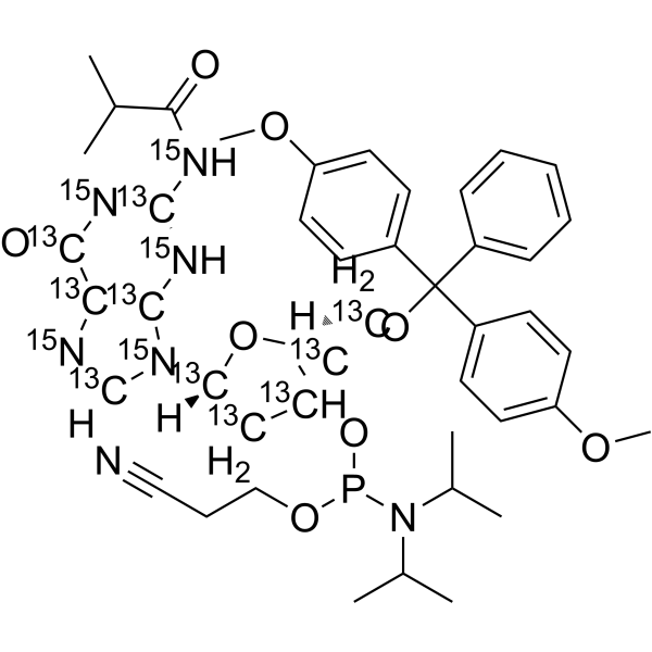 DMT-dG(ib) Phosphoramidite-13C10,15N5