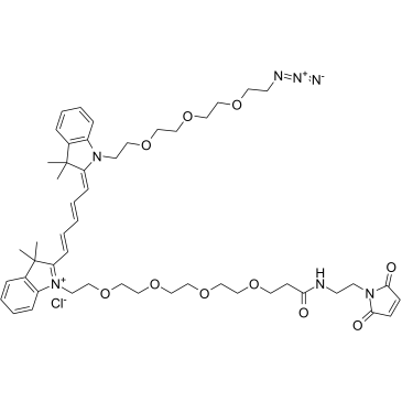 N-(azide-PEG3)-N'-(Mal-PEG4)-Cy5