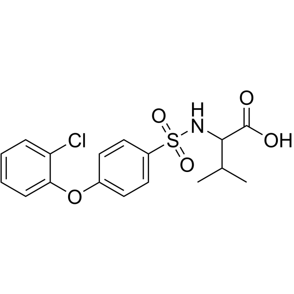 ((4-(2-Chlorophenoxy)phenyl)sulfonyl)valine