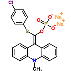 9-(4'-氯苯硫代磷酰氧亚甲基)-10-甲基-9,10-二氢化吖啶二钠盐