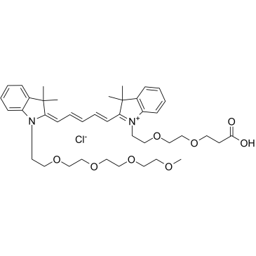 N-(m-PEG4)-N'-(PEG2-acid)-Cy5