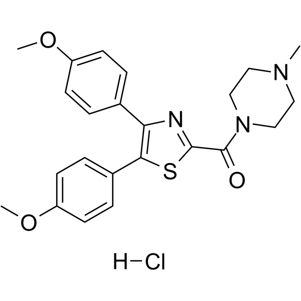 1-[[4,5-双(4-甲氧基苯基)-2-噻唑]羰基]-4-甲基哌嗪盐酸盐