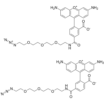 叠氮基-PEG4-羧基罗丹明 110 结合物