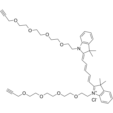 N,N'-bis-(propargyl-PEG4)-Cy5