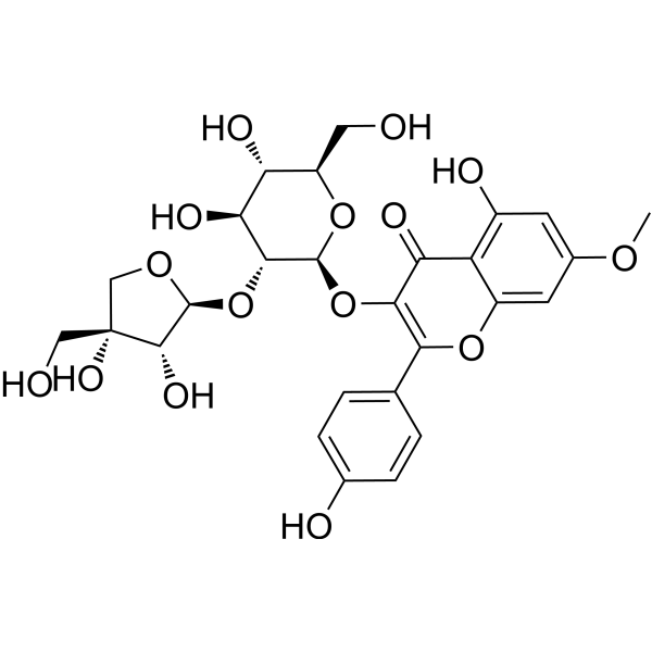 Rhamnocitrin 3-apiosyl-(1->2)-glucoside