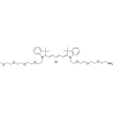 N-(m-PEG4)-N'-(amino-PEG3)-Cy5