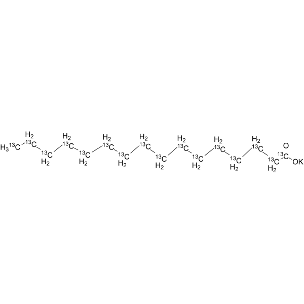 Hexadecanoate-13C16 potassium