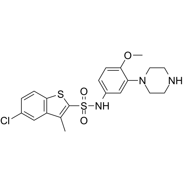 5-氯-N-[4-甲氧基-3-(1-哌嗪基)苯基]-3-甲基苯并[b]噻吩-2-磺胺