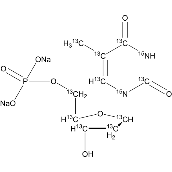 胸腺嘧啶核苷-13C10,15N25′-单磷酸钠盐