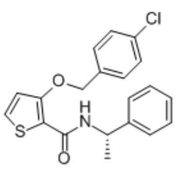 3-[(4-氯苯基)甲氧基]-N-[(1S)-1-苯基乙基]-2-噻吩甲酰胺