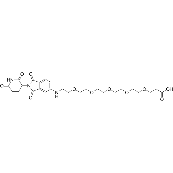 Pomalidomide-5'-PEG5-C2-COOH