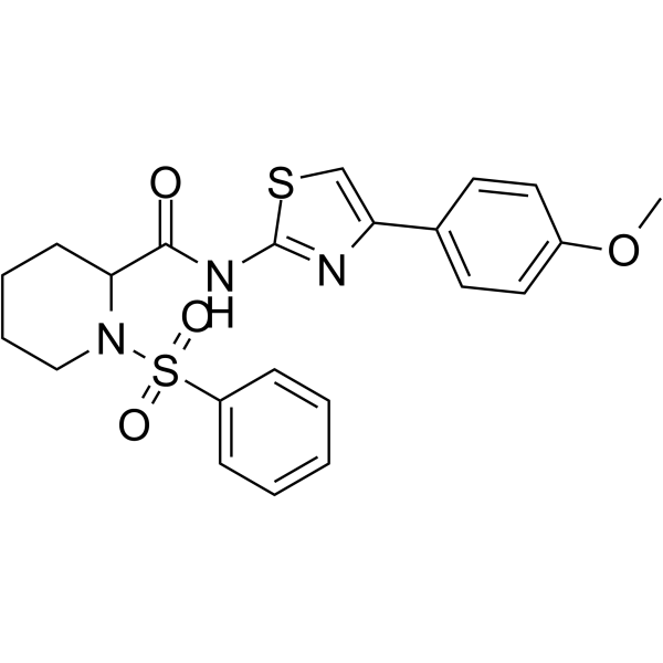 N-(4-(4-甲氧基苯基)噻唑-2-基)-1-(苯基磺酰基)哌啶-2-甲酰胺