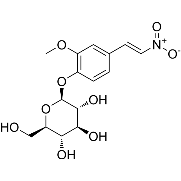 2-甲氧基-4-(2-硝基乙烯基)苯基β-D-吡喃葡萄糖苷