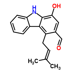 1-羟基-4-(3-甲基-2-丁烯基)-9H-咔唑-3-甲醛