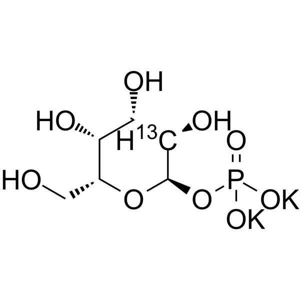 α-D-[2-13C]吡喃并吡喃糖基1-磷酸酯(双钾盐)