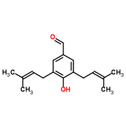 4-羟基-3,5-双(3-甲基-2-丁烯-1-基)苯甲醛