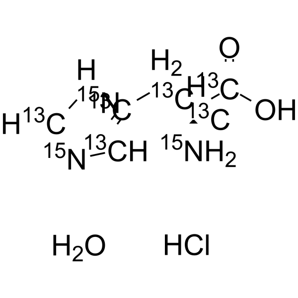 L-组氨酸盐酸盐,一水 13C6,15N3 (水合盐酸盐)