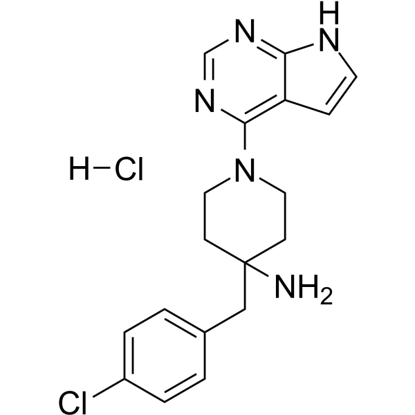 4-(4-氯苄基)-1-(7H-吡咯并[2,3-d]嘧啶-4-基)哌啶-4-胺盐酸盐