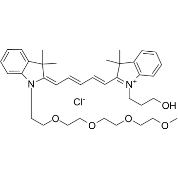 N-(m-PEG4)-N'-hydroxypropyl-Cy5