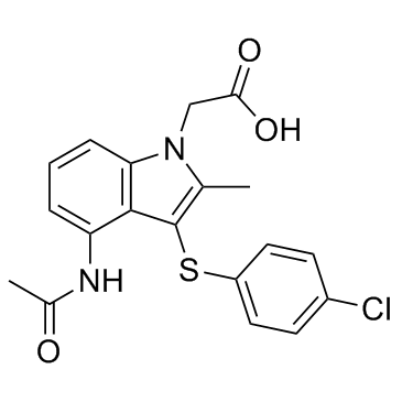 4-(乙酰氨基)-3-[(4-氯苯基)硫代]-2-甲基-1H-吲哚-1-乙酸