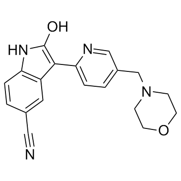 2-羟基-3-[5-(吗啉-4-甲基)吡啶-2-基]-1H-吲哚-5-甲腈