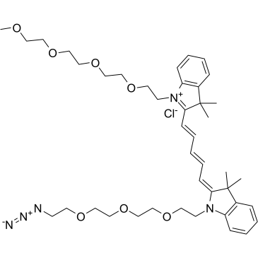 N-(m-PEG4)-N'-(azide-PEG3)-Cy5