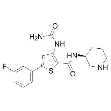 3-[(氨基羰基)氨基]-5-(3-氟苯基)-N-(3S)-3-哌啶基-2-噻吩羧胺