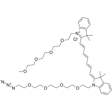 N-(m-PEG4)-N'-(azide-PEG4)-Cy7