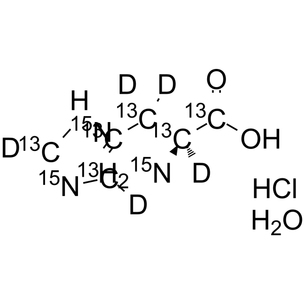 L-组氨酸盐酸盐,一水 13C6,d5,15N3 (水合盐酸盐)