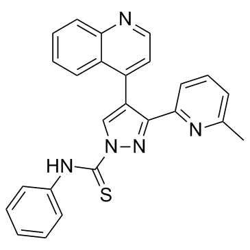 3-(6-甲基-2-吡啶基)-N-苯基-4-(4-喹啉基)-1H-吡唑-1-硫代甲酰胺